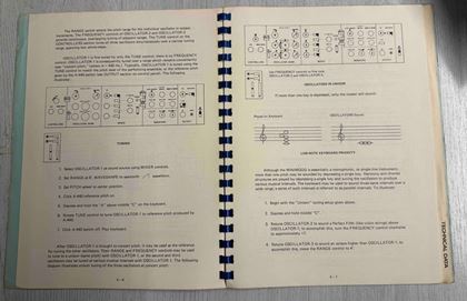 Moog-Minimoog original early manual